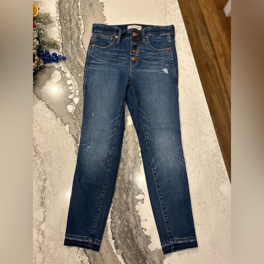 Madewell Women’s 10” High-Rise Skinny Copper Button Jeans